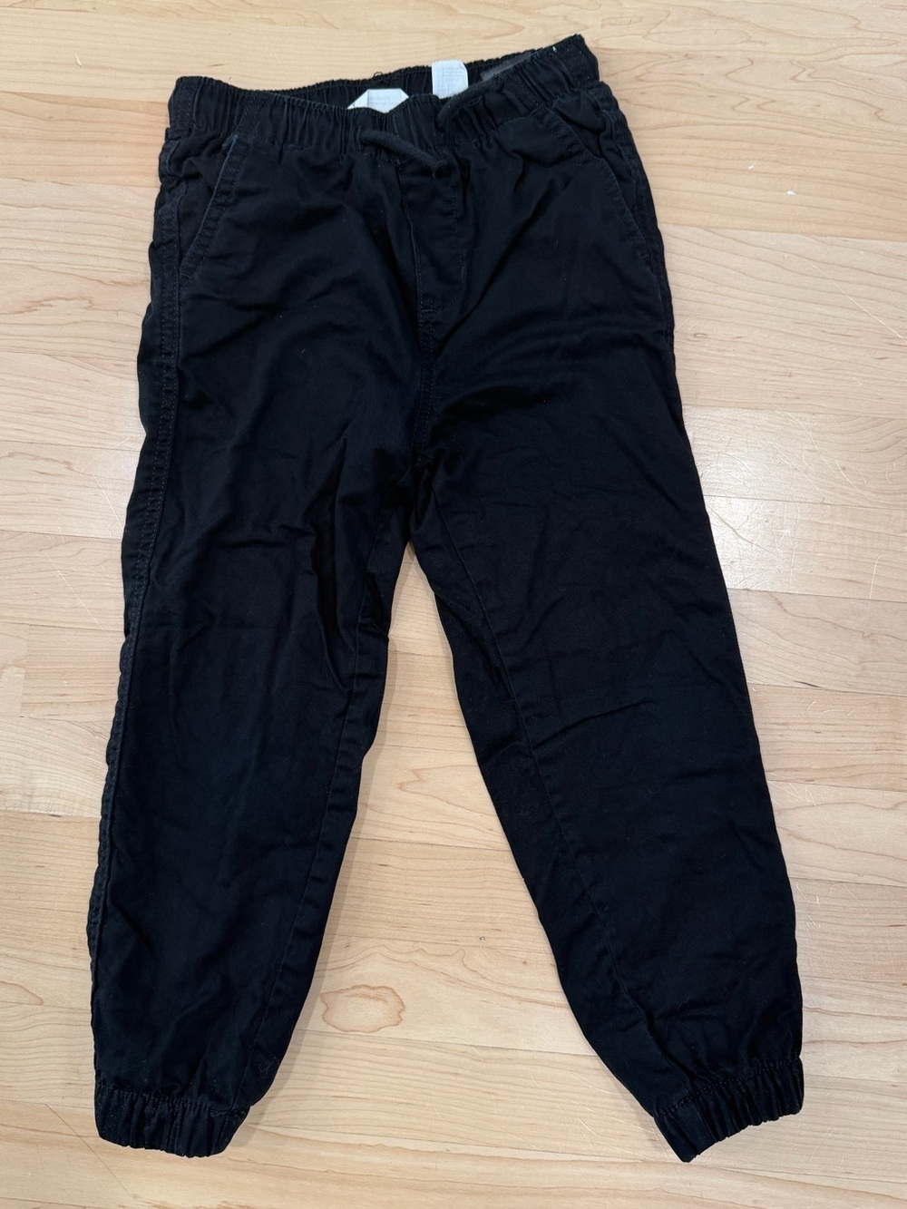 H&M Black Kids Elastic-Waist Lined Joggers